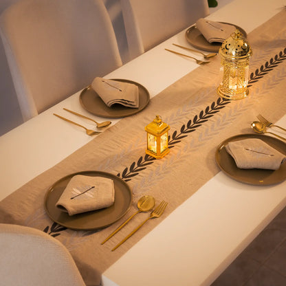 Chemin de Table en Lin Brodé - ARA