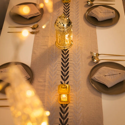 Chemin de Table en Lin Brodé - ARA