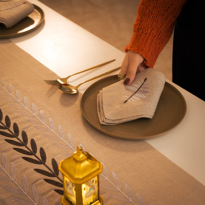 Chemin de Table en Lin Brodé - ARA