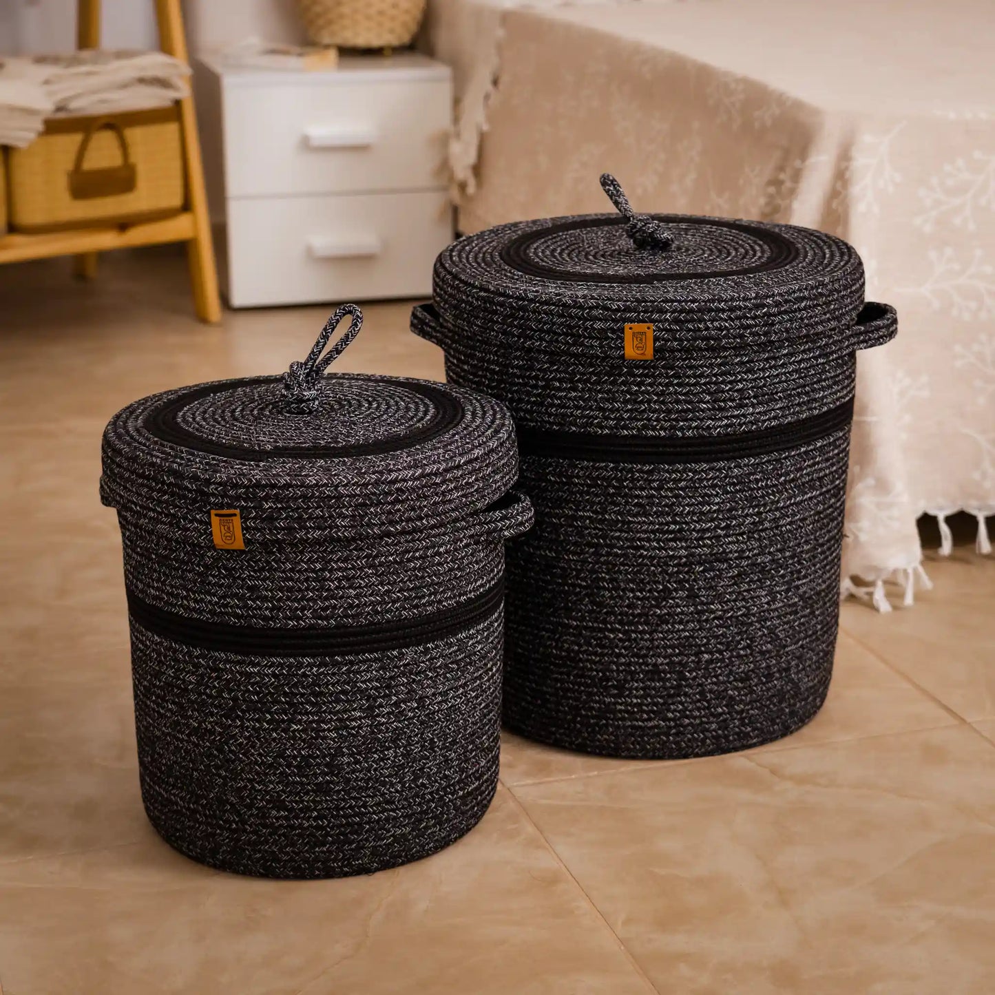Paniers à Linge en fil tressé