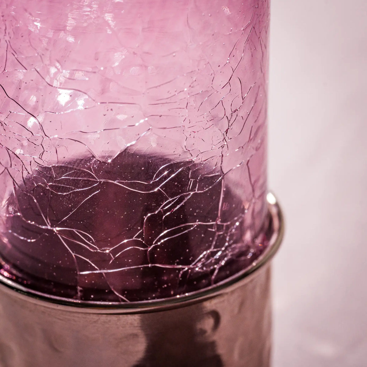 Service à thé artisanal en verre soufflé