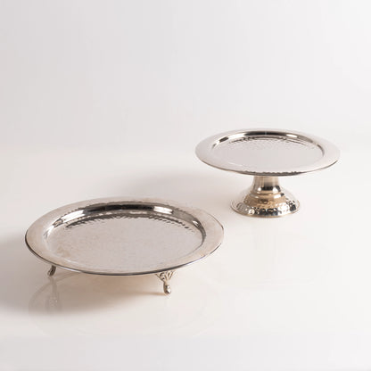 Présentoir avec cloche en verre soufflé & cuivre