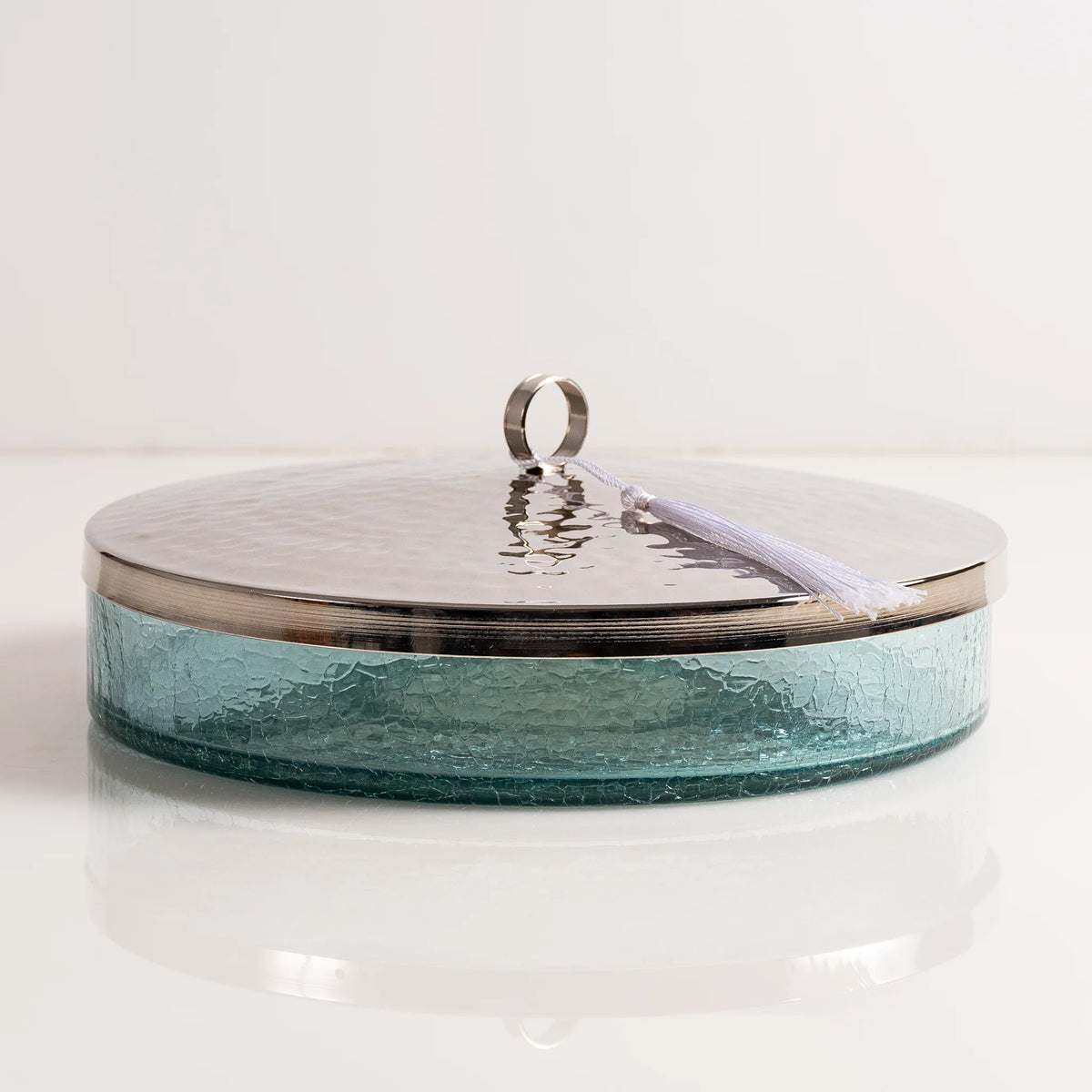Boîte de présentation en verre soufflé & cuivre