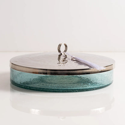 Boîte de présentation en verre soufflé & cuivre