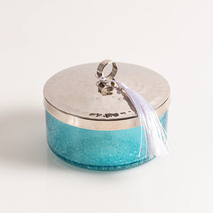 Boîte de présentation en verre soufflé & cuivre