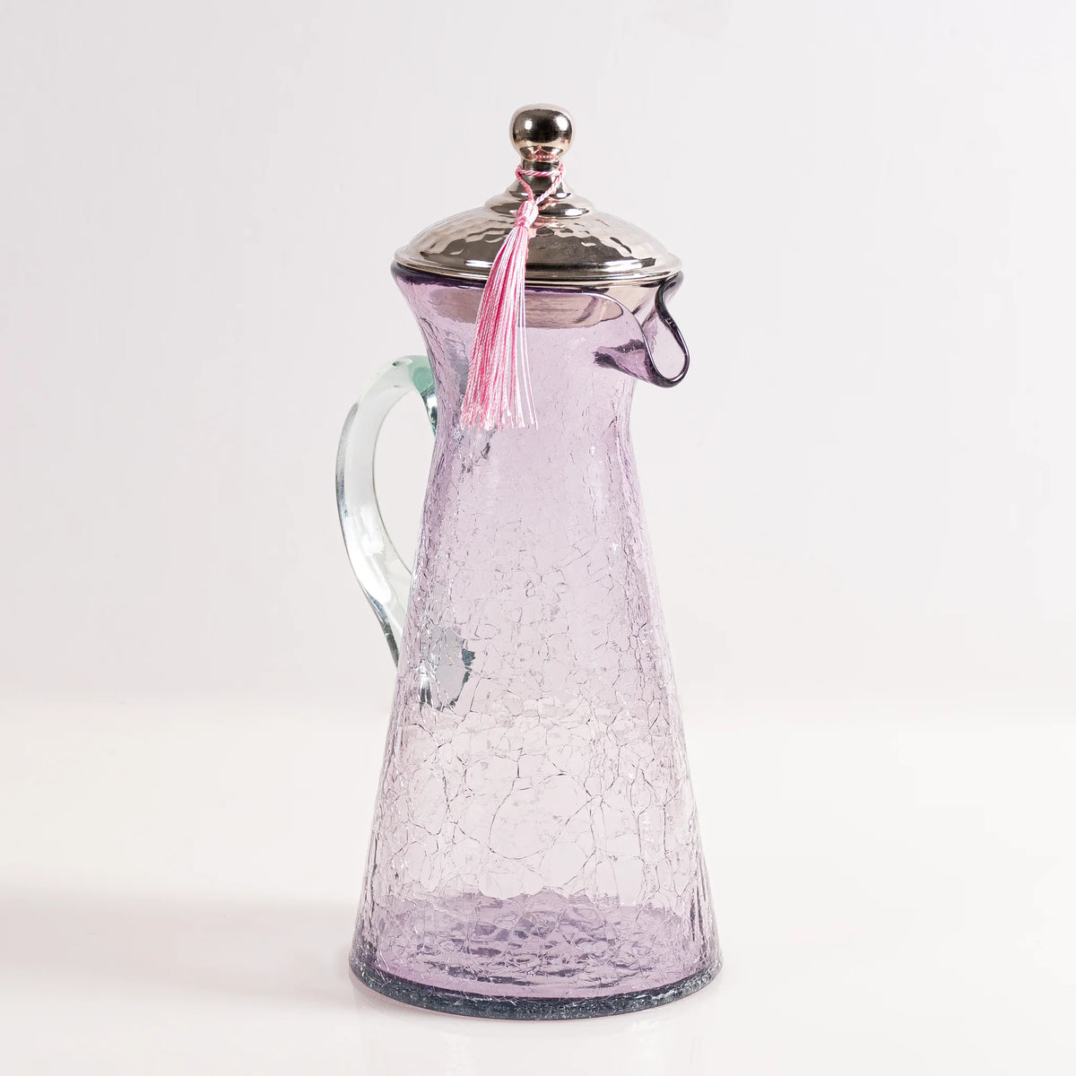 Service à Eau en Verre Craquelé - Mauve