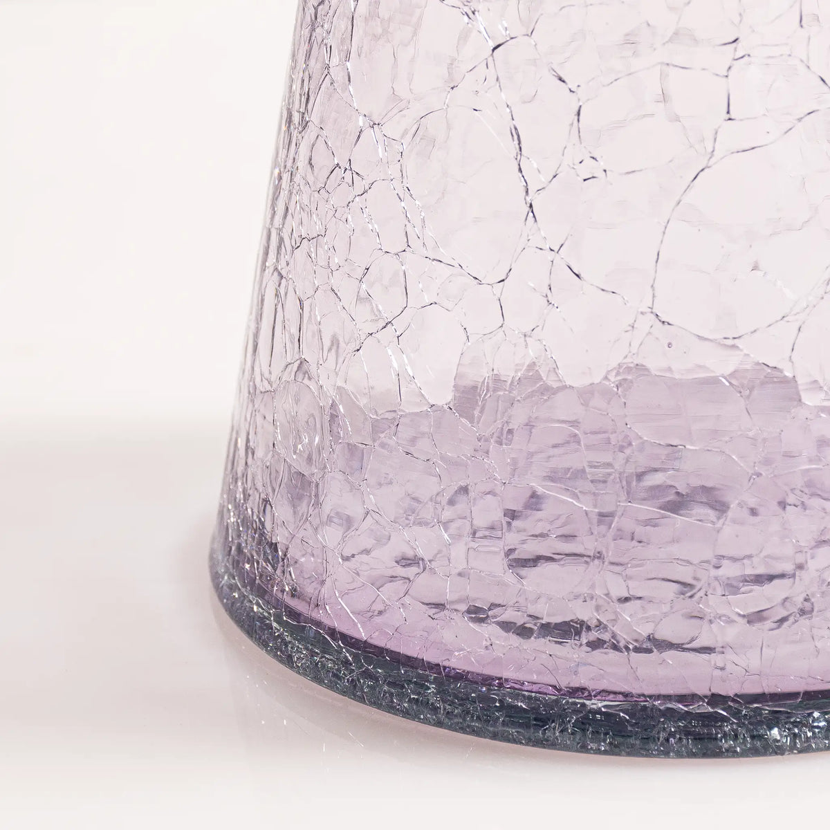 Service à Eau en Verre Craquelé - Mauve