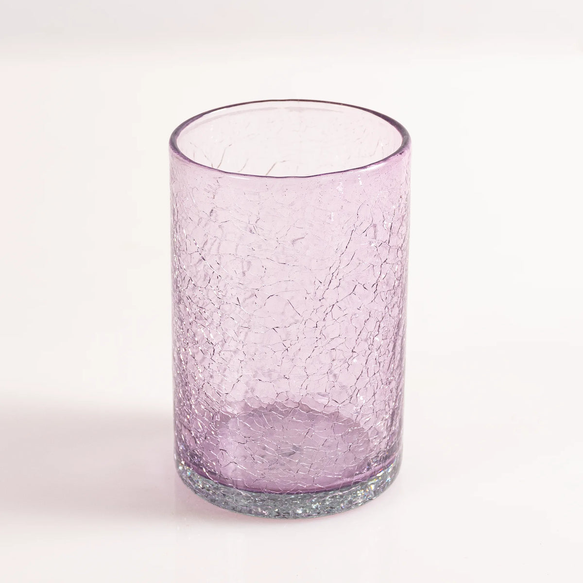 Service à Eau en Verre Craquelé - Mauve
