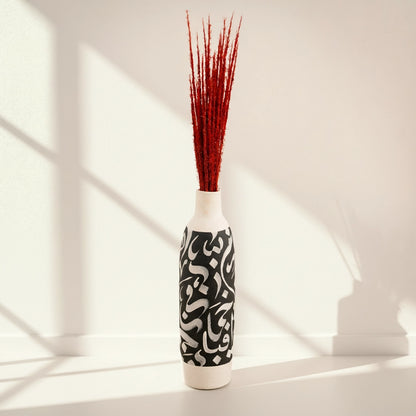 Vase décoratif en céramique calligraphie