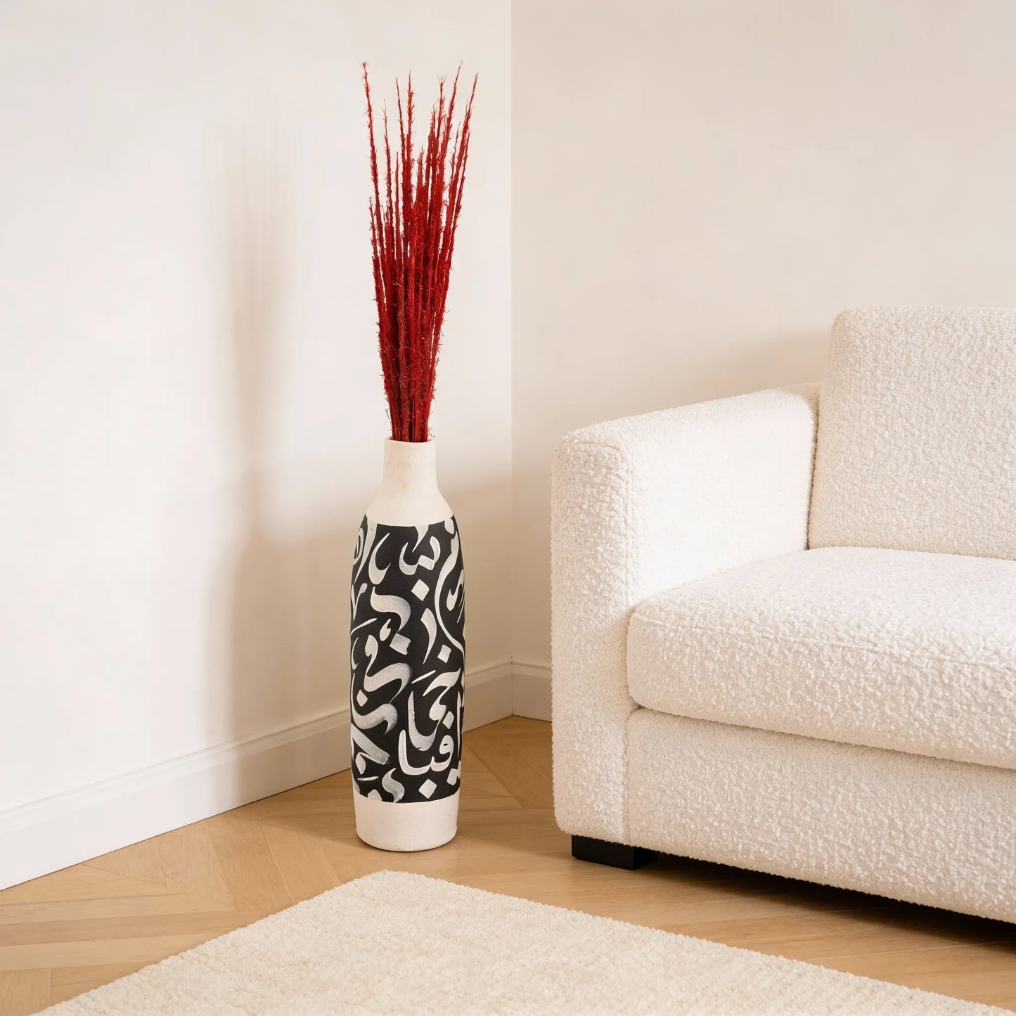 Vase décoratif en céramique calligraphie