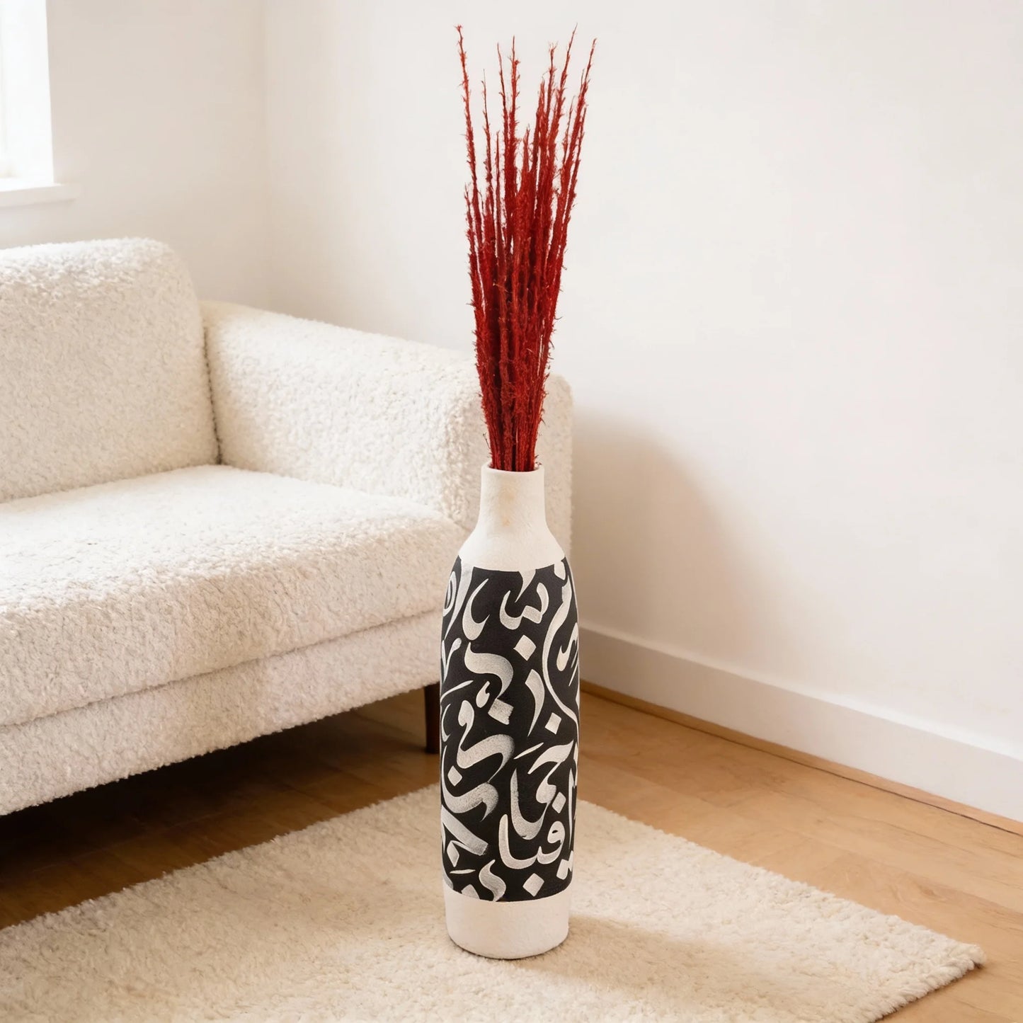 Vase décoratif en céramique calligraphie