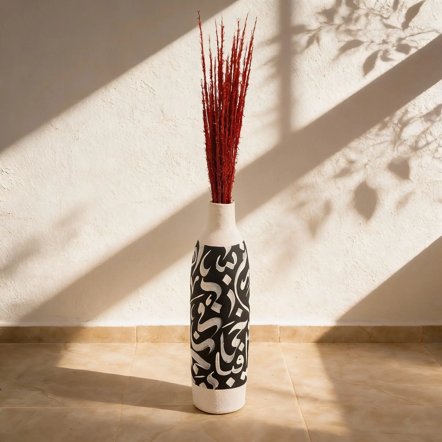 Vase décoratif en céramique calligraphie