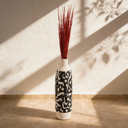 Vase décoratif en céramique calligraphie