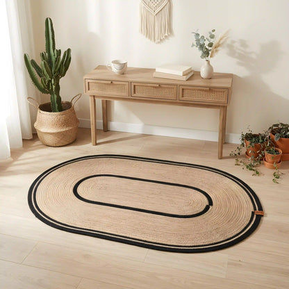Tapis Ovalis : L'Élégance du Coton Tressé à la Main