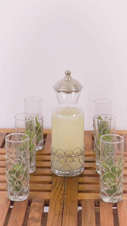 Service à Eau / Jus en Cuivre Bellara – Carafe + 6 Verres