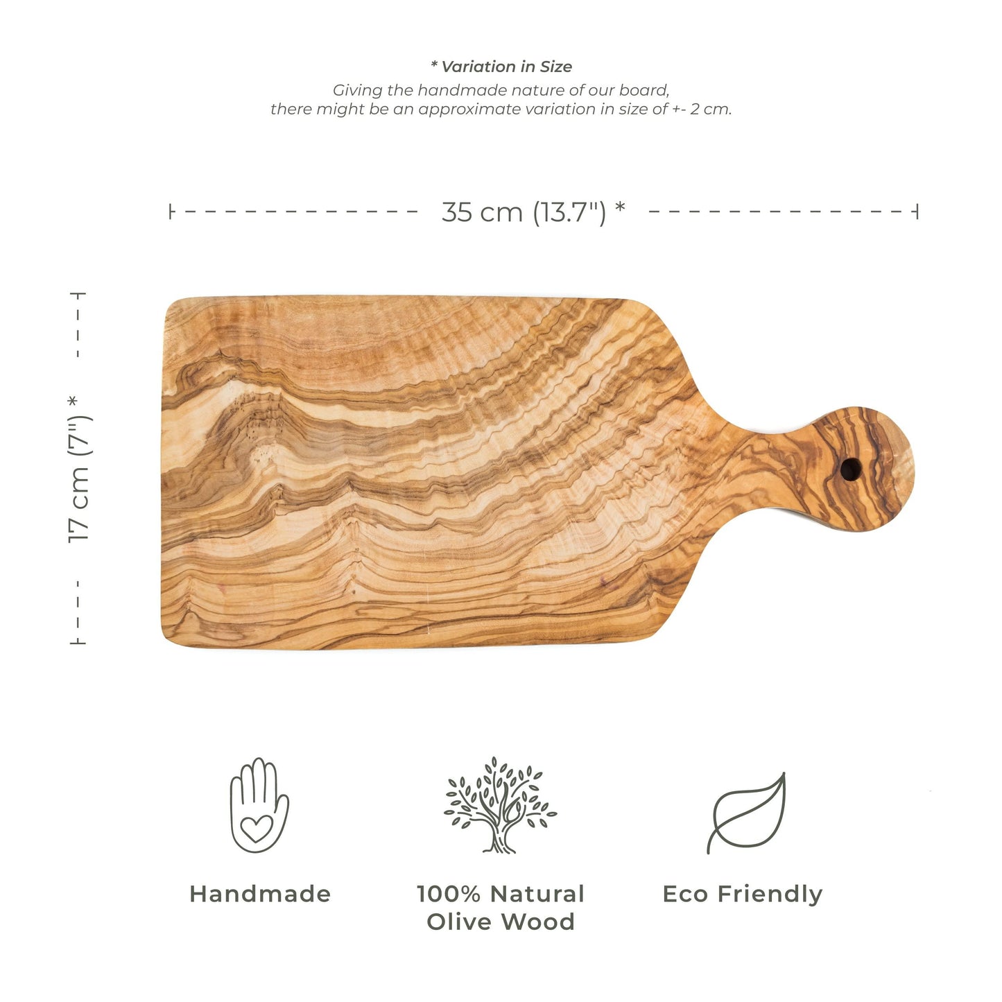 Cutting board with Handle -35 x 17 x 2 CM - Darido