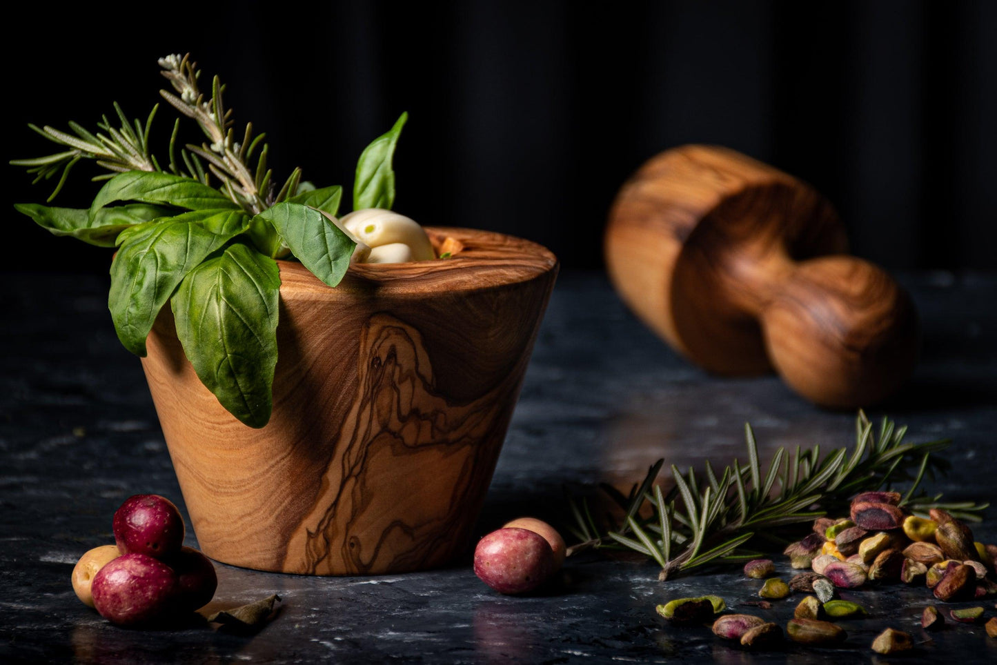 Mortar and pestle set - TH - 18x12cm - Darido