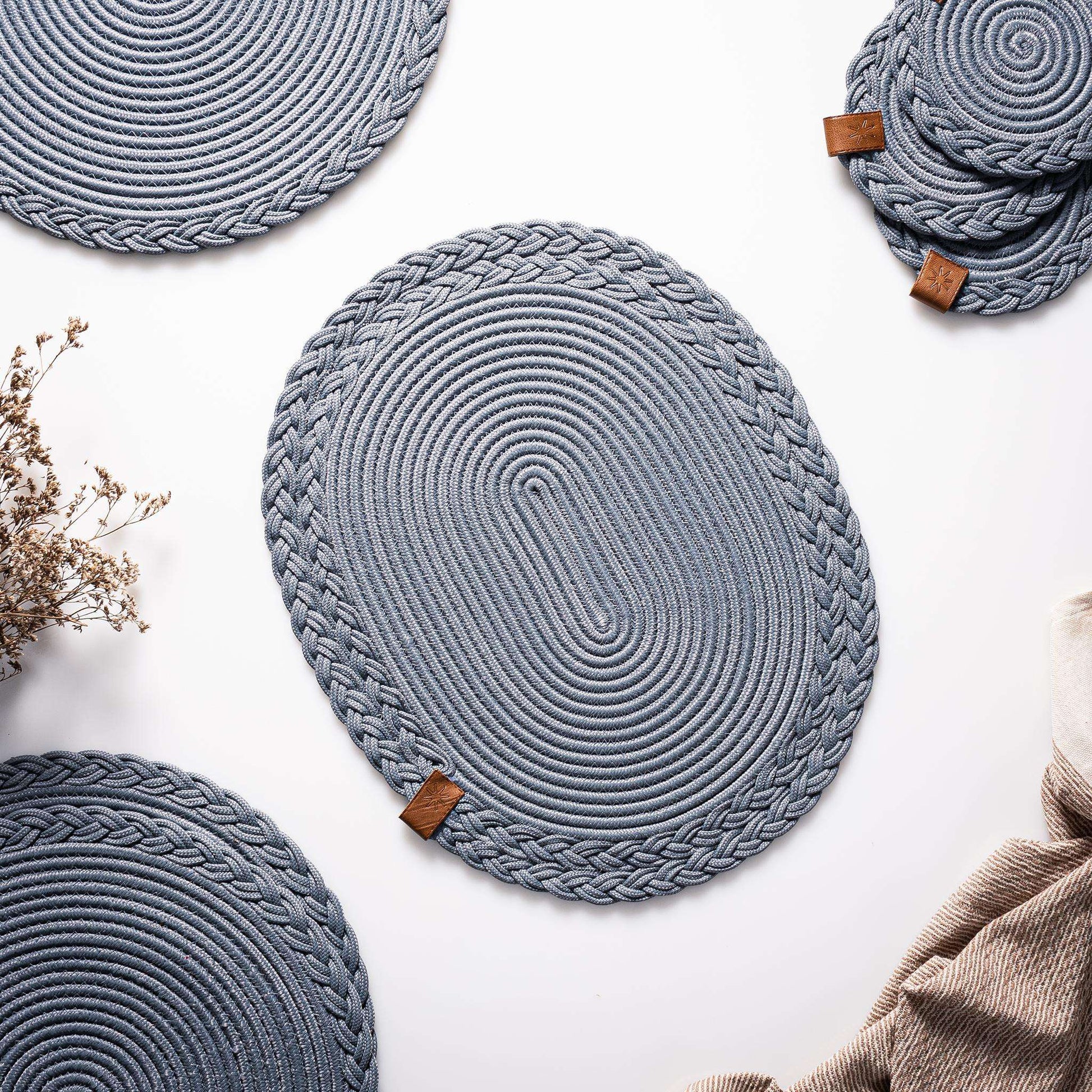 Braided BlueCotton Trivet 40 cm - Darido